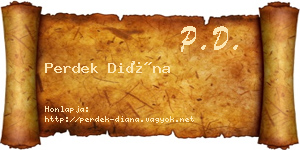 Perdek Diána névjegykártya